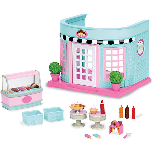 

Игровой набор Li'l Woodzeez "Кафе-мороженое", с аксессуарами, Бирюзовый