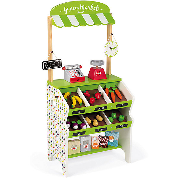 

Мини-магазин Janod Green Market, 32 предмета, Lime