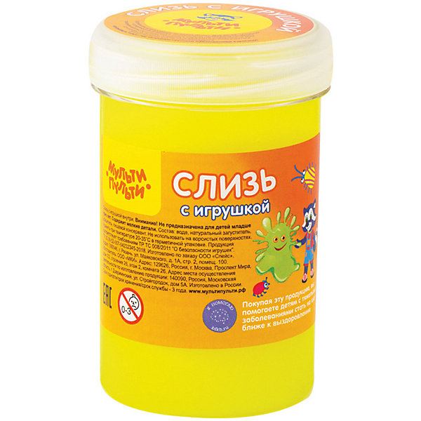 

Слизь для рук Мульти-Пульти с игрушкой, желтая
