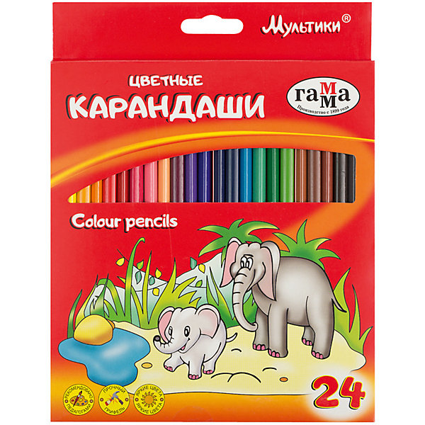 

Цветные карандаши Гамма "Мультики", 24 цвета