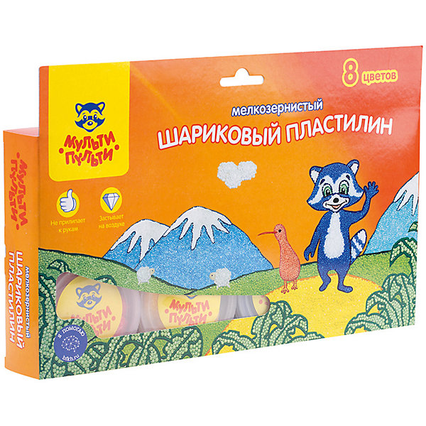 

Шариковый пластилин Мульти-Пульти "Енот в Новой Зеландии", 8 цветов