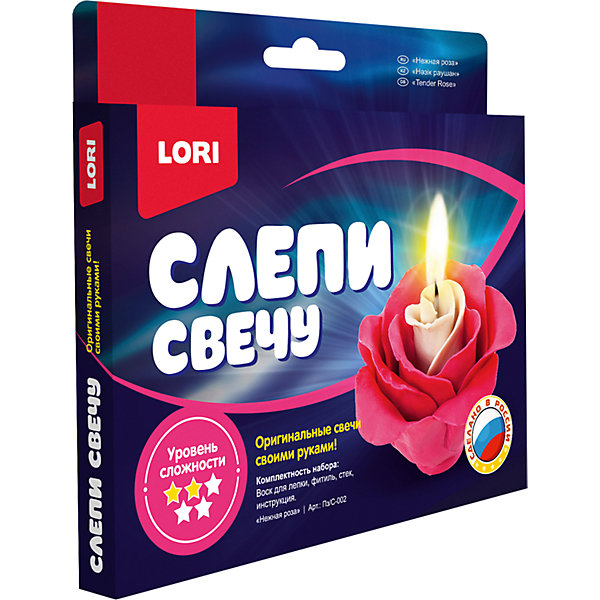 фото Набор для творчества Lori "Слепи свечу" Нежная роза