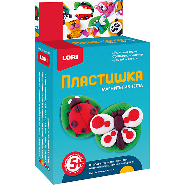 

Набор для творчества Пластишка "Магниты из теста" Луговые друзья
