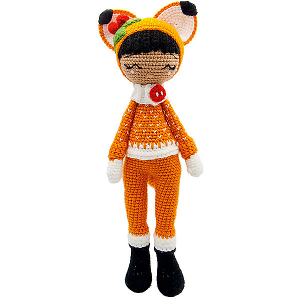 

Вязаная игрушка Niki Toys Кукла Люси лисица, Оранжевый