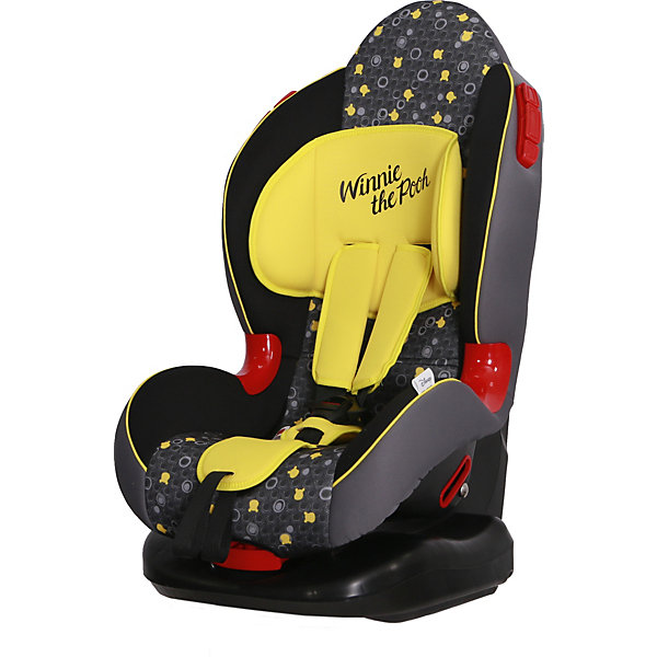 фото Автокресло Siger Кокон ISOFIX Disney Винни Пух кружки, 9-25 кг, жёлтое