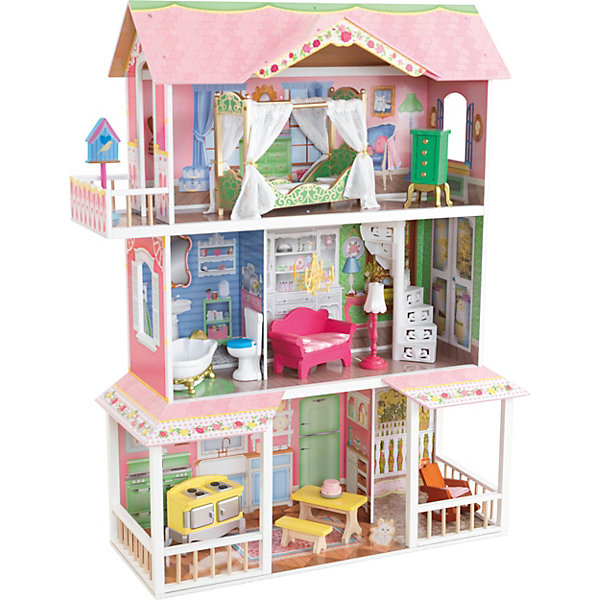 Кукольный дом для Барби "Карамельная Саванна", с мебелью KidKraft 11857251