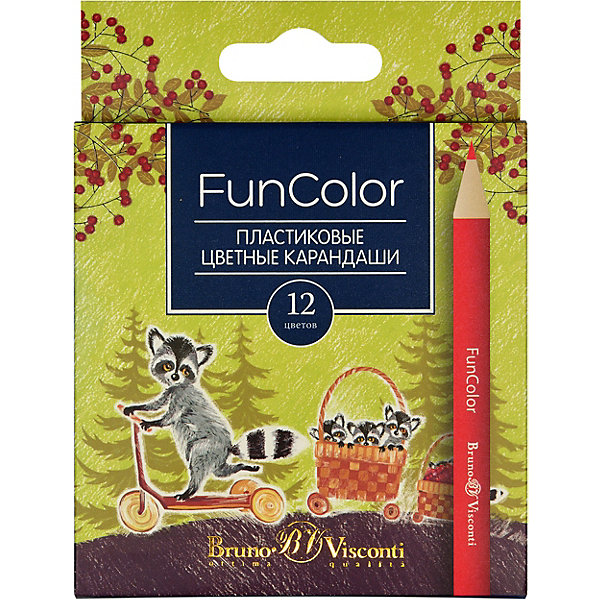 

Карандаши цветные укороченные FunColor, 12 цветов, Bruno Visconti