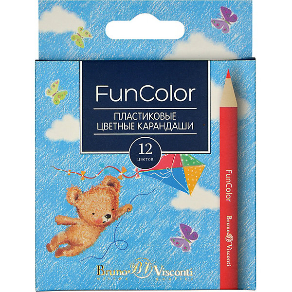 

Карандаши цветные укороченные FunColor, 12 цветов, Bruno Visconti