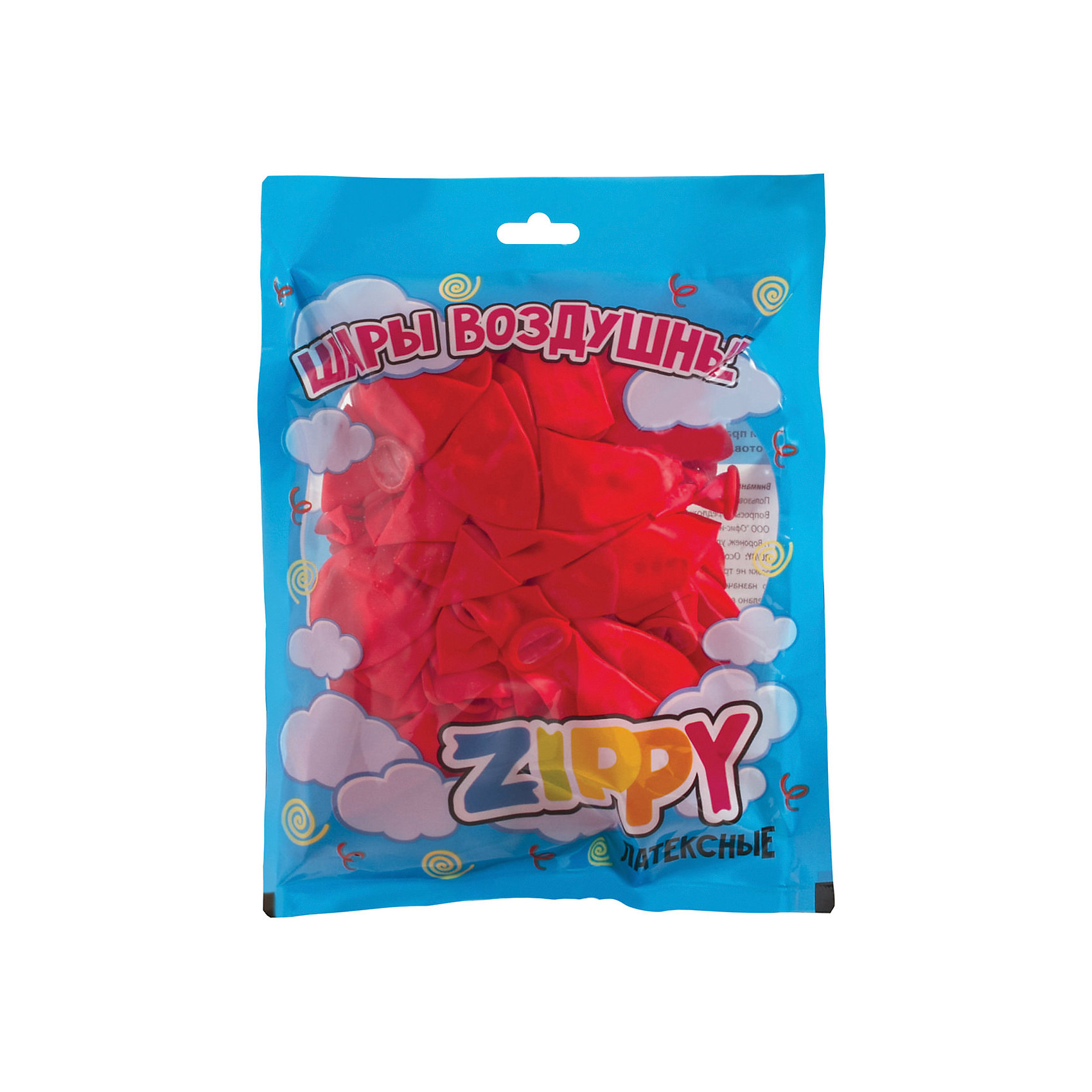 фото Воздушные шары Zippy, 50 шт, неоновые, красные