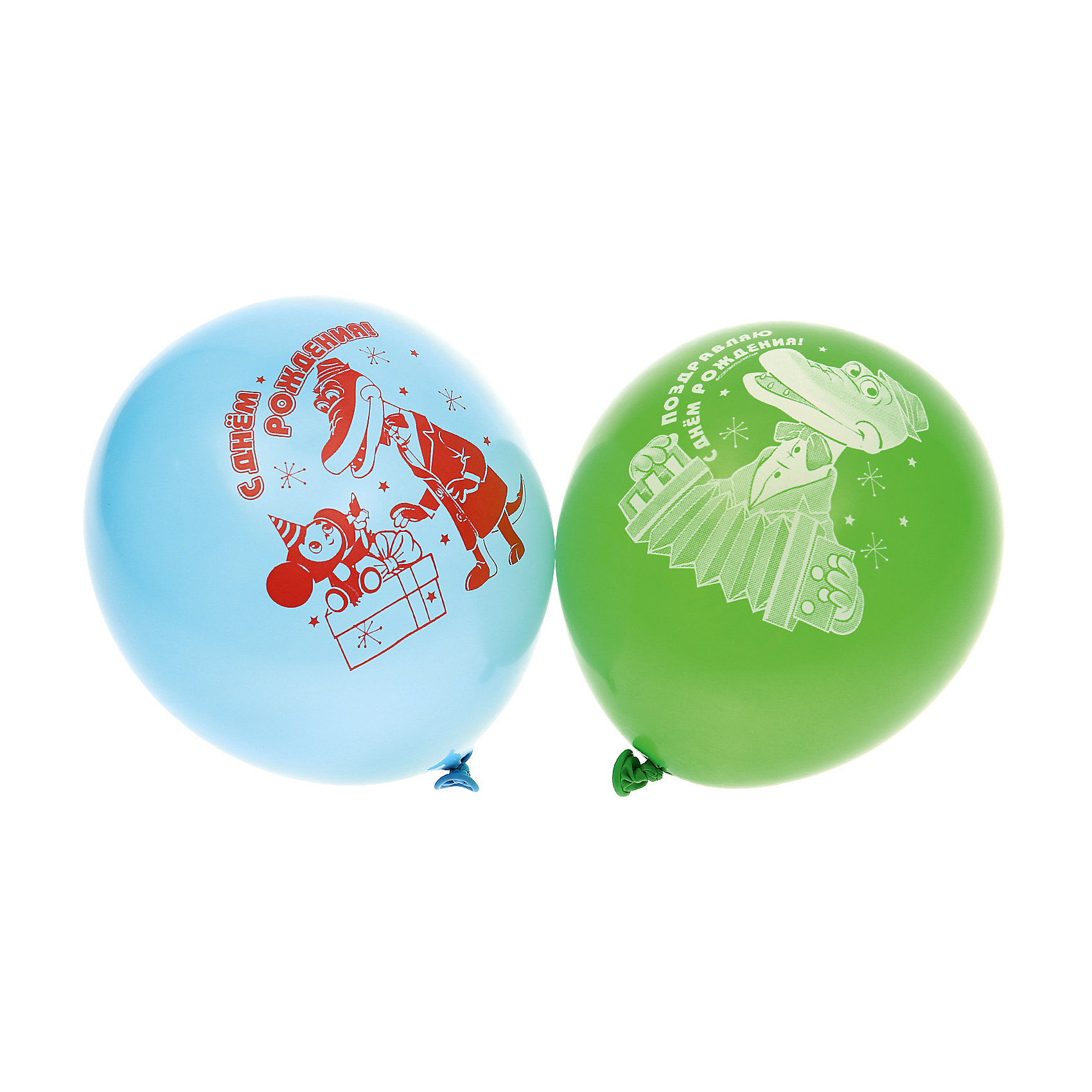 фото Воздушные шары Belbal с рисунком "День рождения, Чебурашка" 50 шт