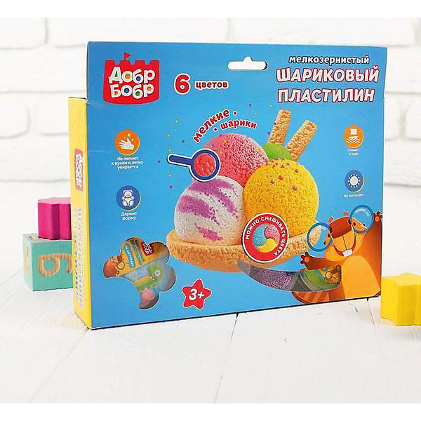 

Игровой набор 1toy "Шариковый пластилин", 6 цветов, Разноцветный