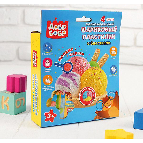 

Игровой набор 1toy "Шариковый пластилин", 4 цвета, Разноцветный, Игровой набор 1toy "Шариковый пластилин", 4 цвета