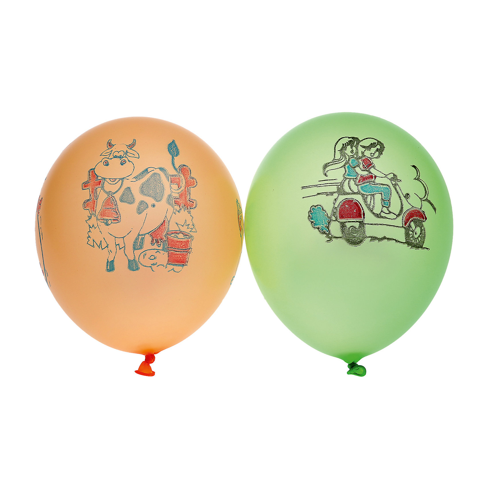 фото Воздушные шары Gemar "Неон ассорти", с рисунком, 100 шт