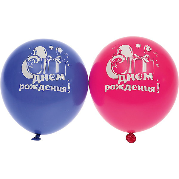 

Воздушные шары Belbal "День рождения: котенок с подарком", с рисунком, 50 шт