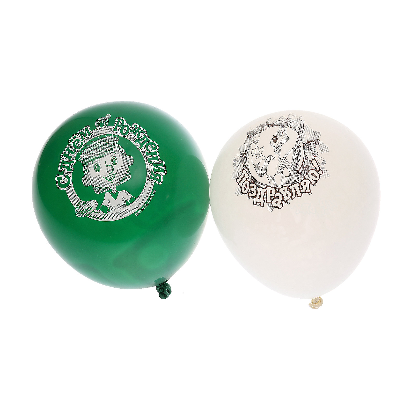 фото Воздушные шары Belbal "День рождения: Простоквашино", с рисунком, 50 шт