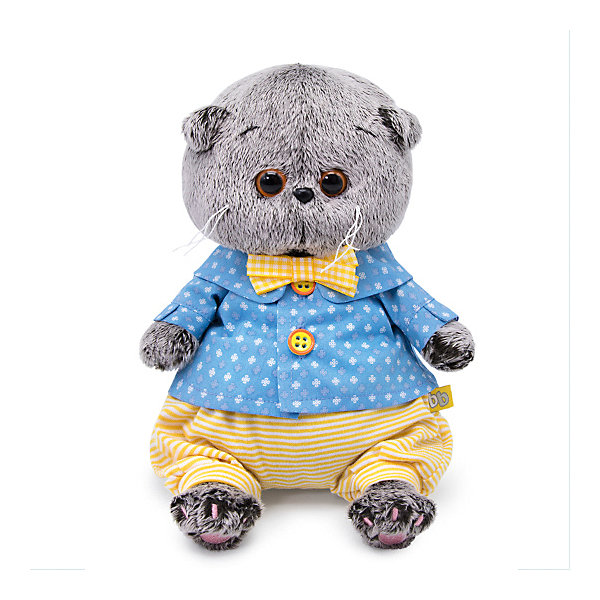 

Мягкая игрушка Budi Basa Кот Басик Baby в рубашке и шортиках, 20см, Коричневый
