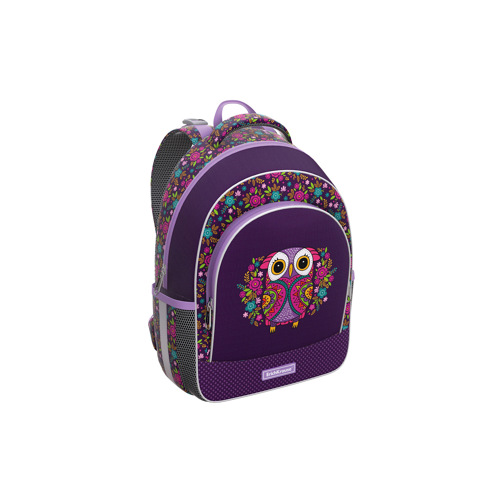 фото Ученический рюкзак erich krause ergoline 15l flower owl