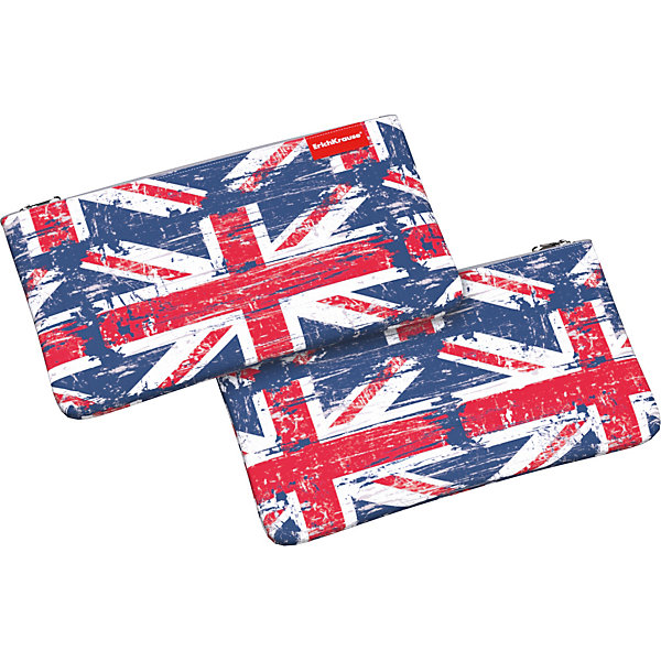 

Пенал конверт Erich Krause British Flag, Синий/красный, Пенал конверт Erich Krause British Flag