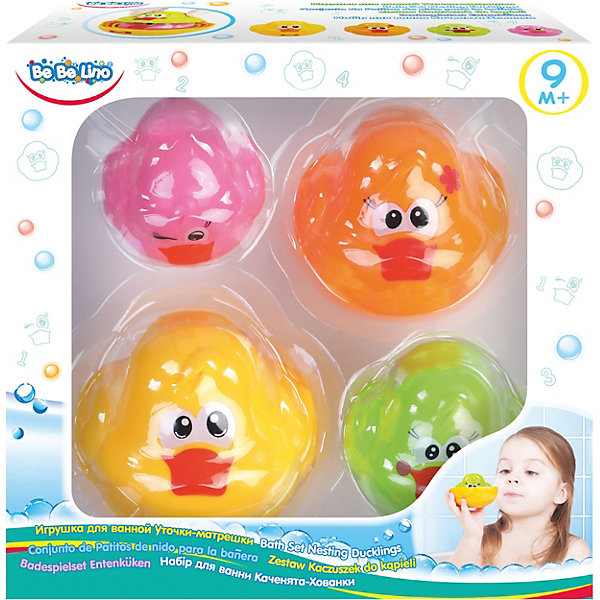 

Набор игрушек для ванной ToysLab Bebelino "Уточки-матрешки", Разноцветный