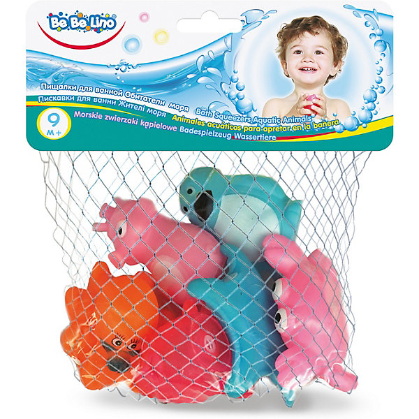 

Игрушки для ванной ToysLab Bebelino "Обитатели моря", Разноцветный