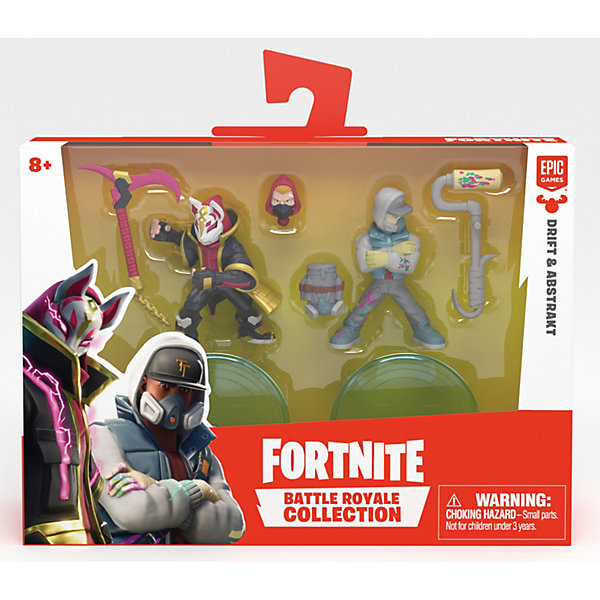 

Игровой набор Moose Fortnite Drift & Abstrakt, 2 фигурки с аксессуарами, Разноцветный