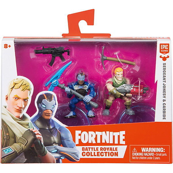 

Игровой набор Moose Fortnite Карбид и Сержант Джонси, 2 фигурки с аксессуарами, Разноцветный