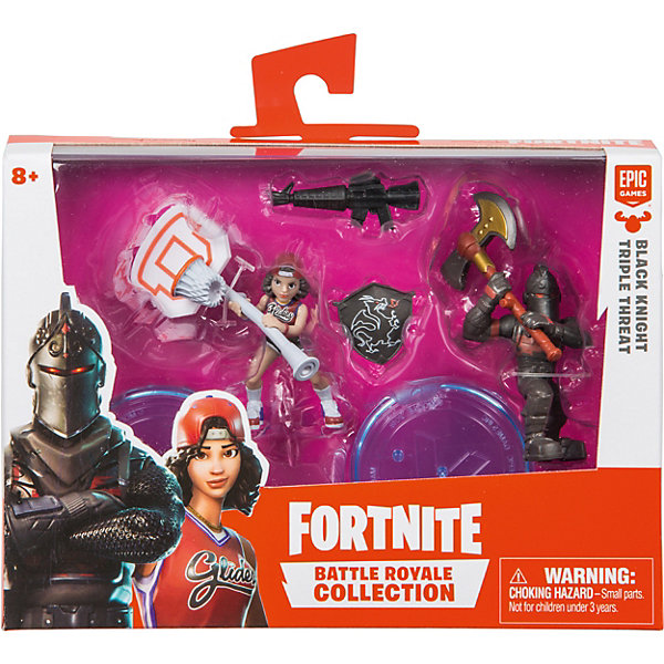 

Игровой набор Moose Fortnite Black Knight & Triole Threat, 2 фигурки с аксессуарами, Разноцветный