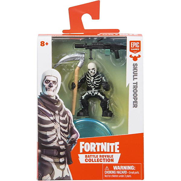 

Игровая фигурка Moose Fortnite Skull Trooper c 2 сменными аксессуарами, Разноцветный