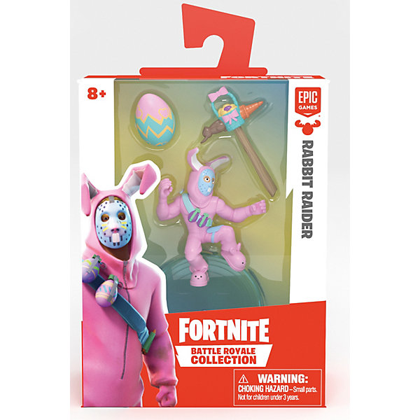

Игровая фигурка Moose Fortnite Rabbit Raider c 2 сменными аксессуарами, Разноцветный