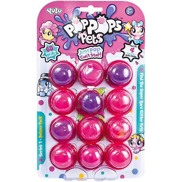 

Игровой набор Yulu PopPops Pets, 12 шт, Розовый, Игровой набор Yulu PopPops Pets, 12 шт