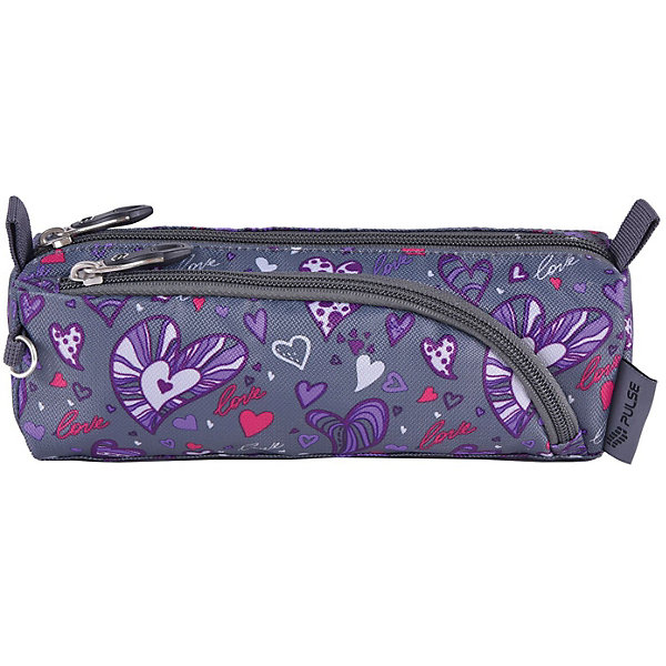 

Пенал Pulse Purple heart, серый, Разноцветный, Пенал Pulse Purple heart, серый