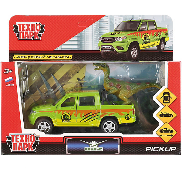 

Машинка Технопарк "UAZ Pickup сафари", с фигуркой, инерционная, 12 см