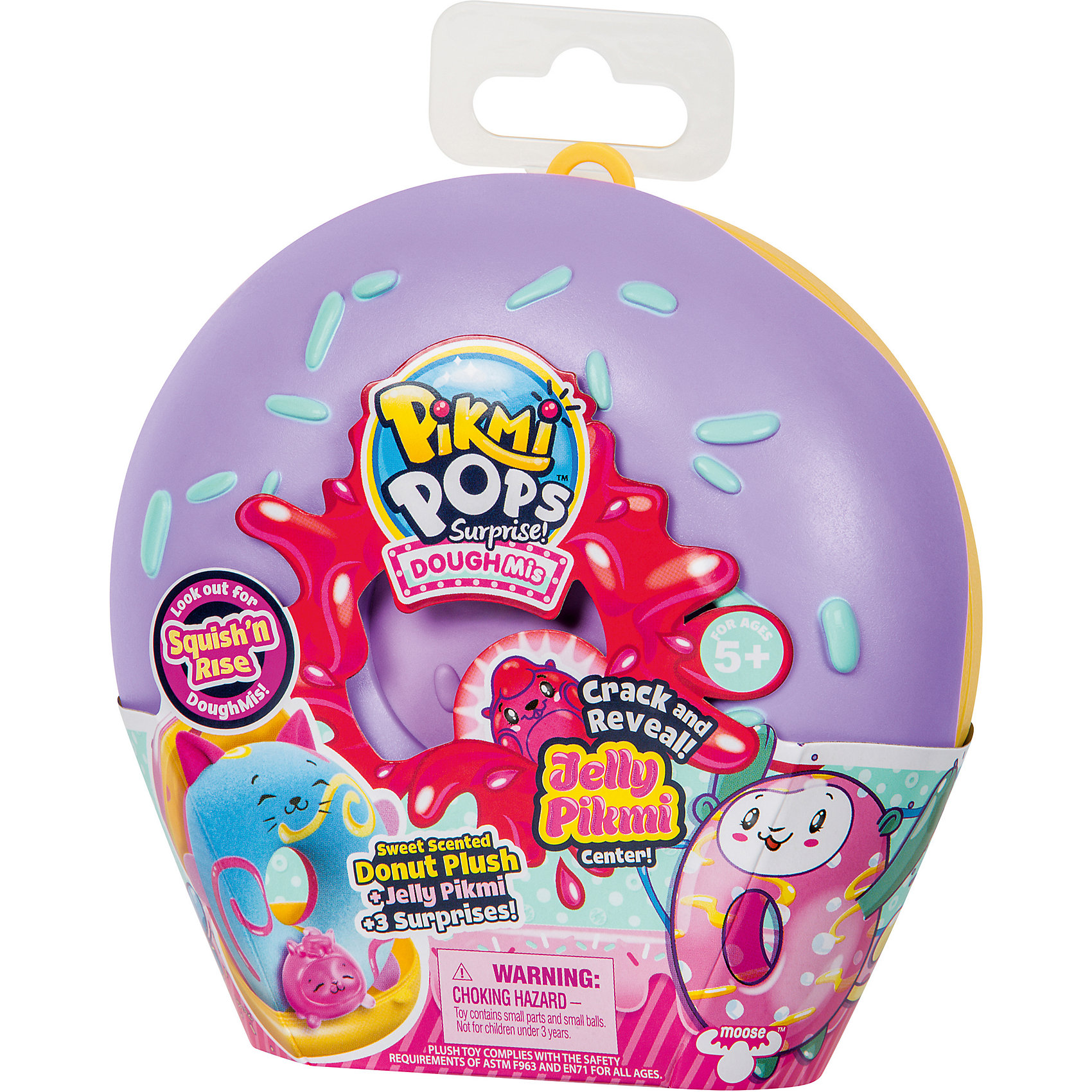 Игровой набор Pikmi Pops "Большой плюшевый пончик", фиолетовый Moose 12246364