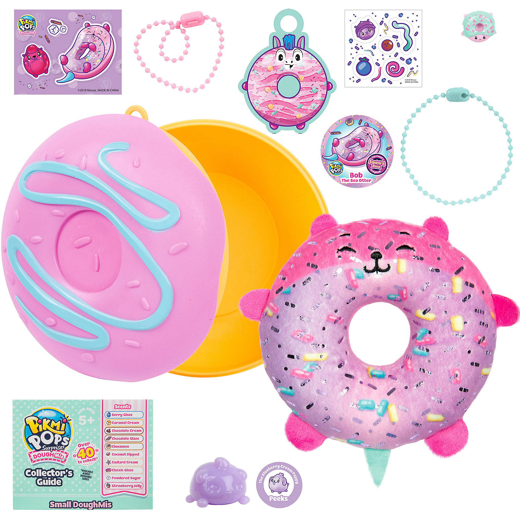 Игровой набор Pikmi Pops "Большой плюшевый пончик", розовый Moose 12246410