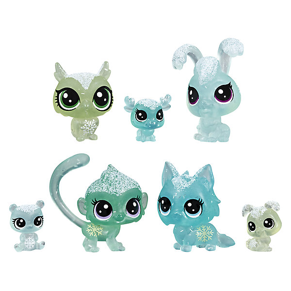 

Набор фигурок Littlest Pet Shop "Холодное царство", 7 бирюзовых петов, Разноцветный