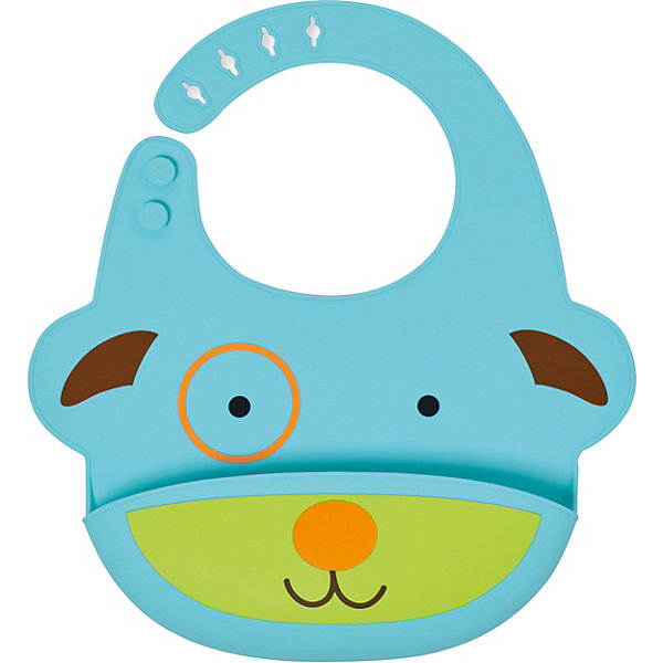 

Силиконовый нагрудник Skip Hop "Собака", Голубой