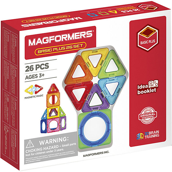 Магнитный конструктор MAGFORMERS Basic Plus 26 Set 12355939