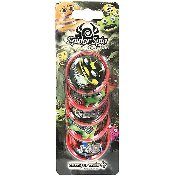 

Жетоны CATCHUP TOYS Spider Spin. Collective Tokens, red