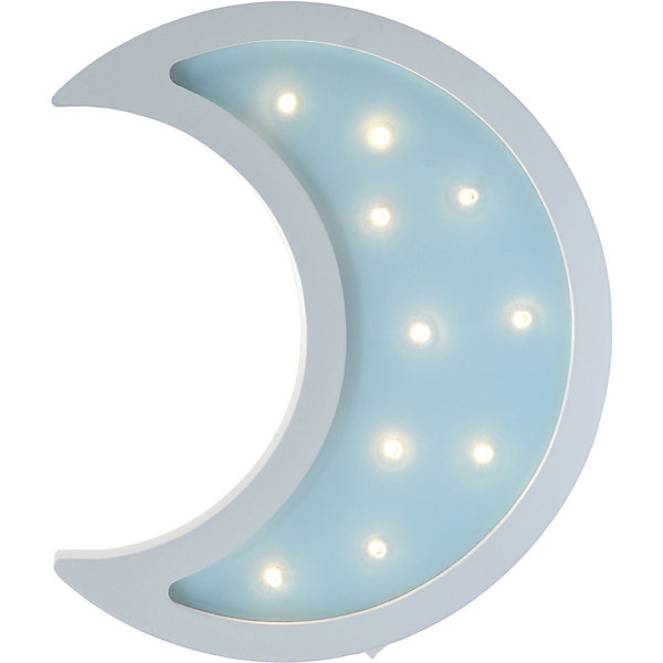 Светильник настенный Ночной лучик «Лунный месяц», голубой 12370846