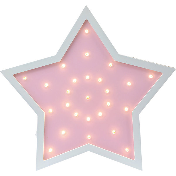 Светильник настенный Ночной лучик «Звездочка», розовый 12370852