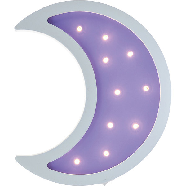 Светильник настенный Ночной лучик «Лунный месяц», фиолетовый 12370872