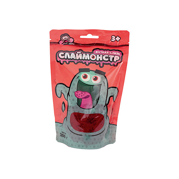 

Слайм Slime Слаймонстер с насекомыми, красный, 200 г