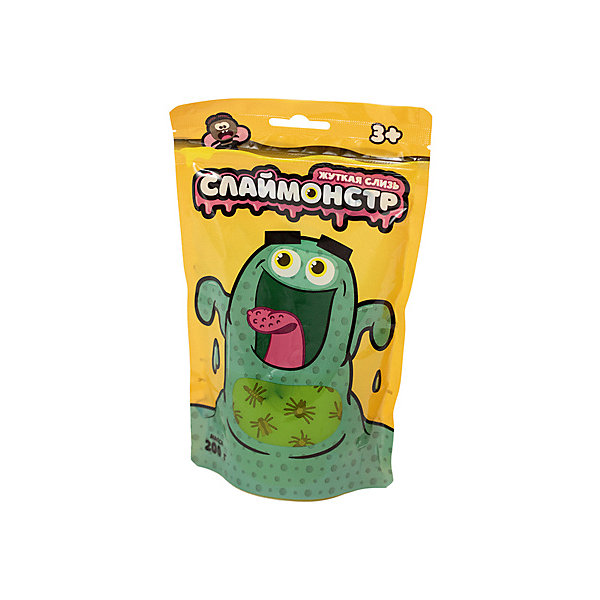 

Слайм Slime Слаймонстер с насекомыми, желтый, 200 г