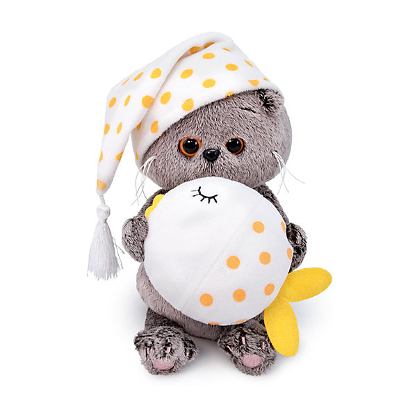 

Мягкая игрушка Budi Basa Басик BABY с подушкой - рыбкой, 20 см, Коричневый
