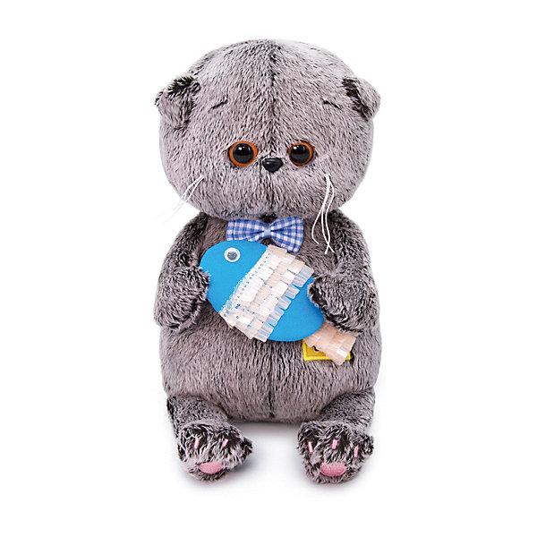 

Мягкая игрушка Budi Basa Кот Басик BABY с рыбкой, 20 см, Коричневый, Мягкая игрушка Budi Basa Кот Басик BABY с рыбкой, 20 см
