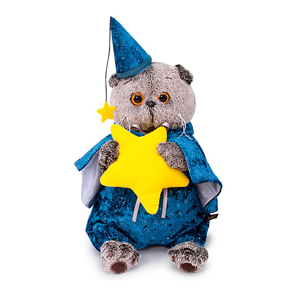 

Мягкая игрушка Budi Basa Кот Басик Звездочет, 19 см, Коричневый