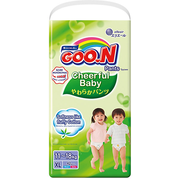 

Подгузники-трусики Goon Cheerful Baby XL 11-18 кг. 42 штуки