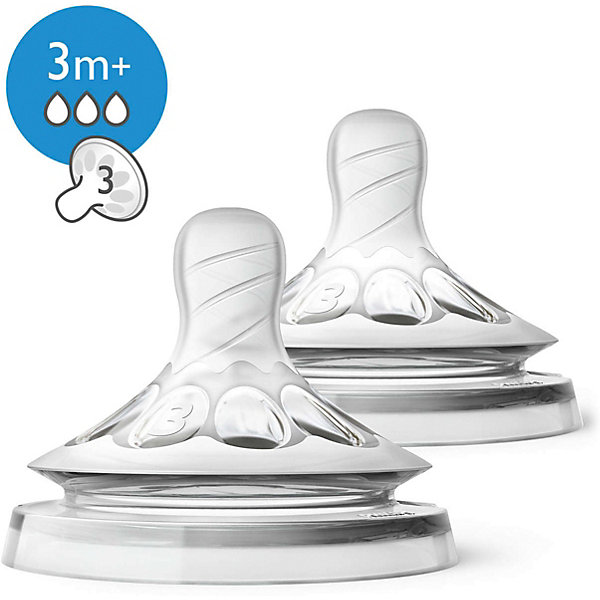 

Силиконовая соска Philips Avent Natural средний поток, с 3 мес, 2 шт, Transparent, Силиконовая соска Philips Avent Natural средний поток, с 3 мес, 2 шт