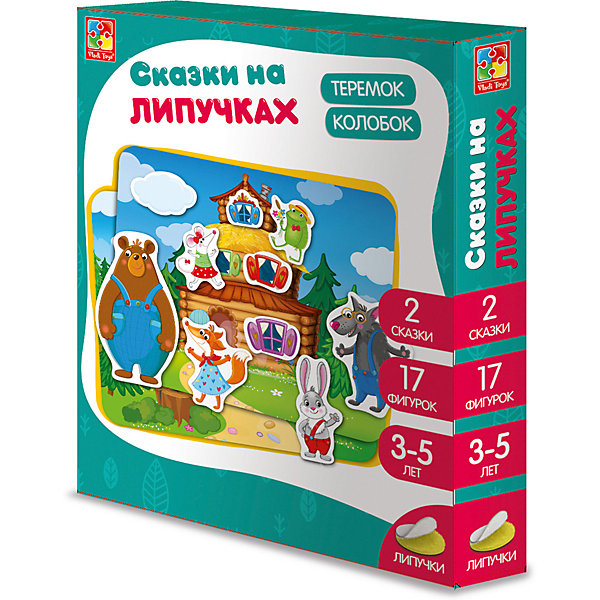 фото Сказки на липучках Vladi toys "Колобок. Теремок"