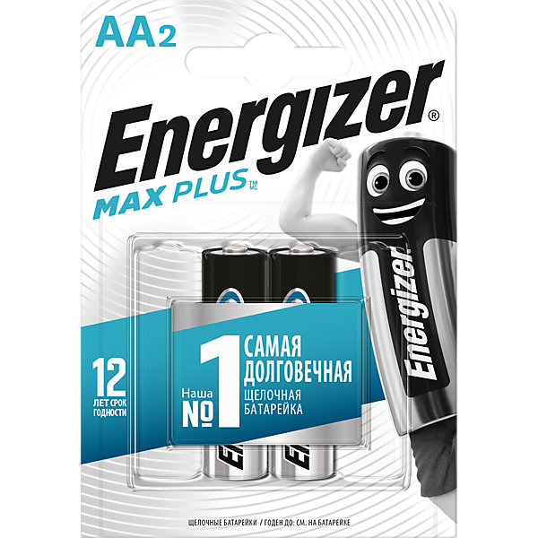 Батарейки алкалиновые "Max Plus", тип АА/LR6, 1,5 V, 2 шт Energizer 12470429